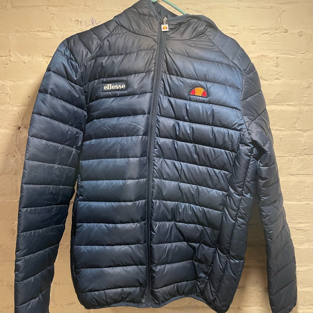 Ellesse puffer jacket navy sz UK L/US M
